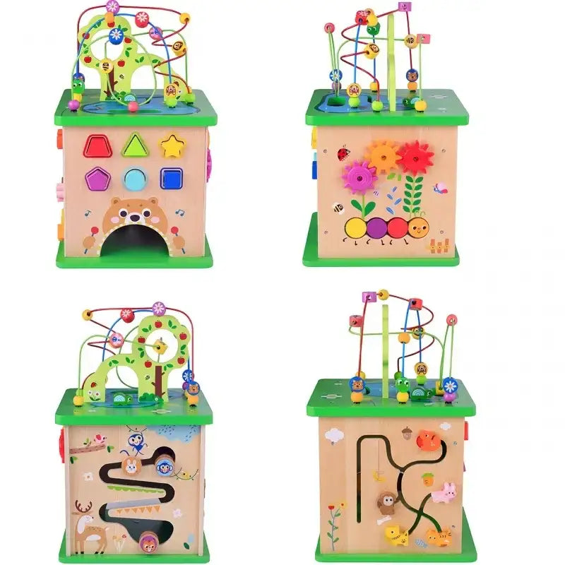 TOOKY TOY Kostka Edukacyjna Sorter Labirynt Przeplatanka Zwierzątka - zabawki-dla-dziewczynki