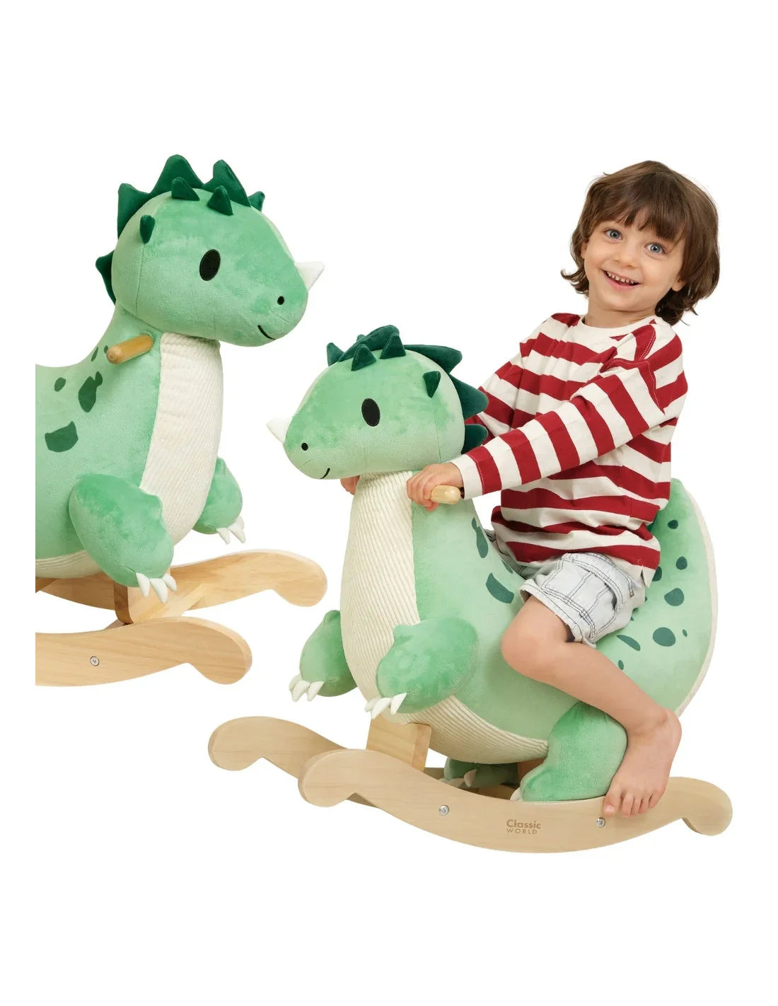 Miękki bujak Dinozaur CLASSIC WORLD dla dzieci od 12 miesięcy - zabawki-dla-dziewczynki