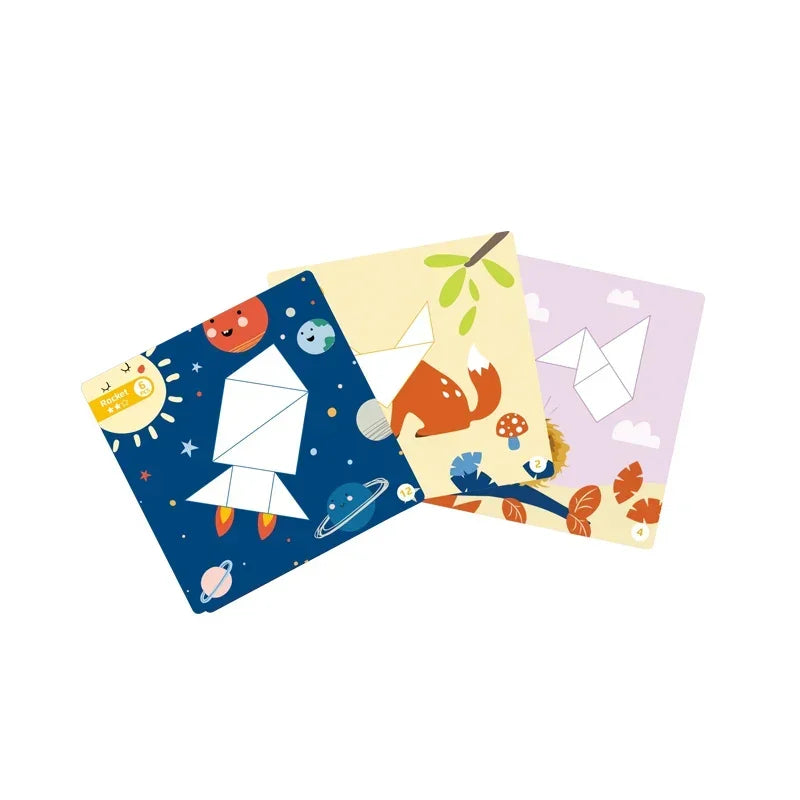 TOOKY TOY Puzzle dla dzieci rozwój wyobraźni i kreatywności TOOKY TOY Tangram układanka edukacyjna - zabawki-dla-dziewczynki