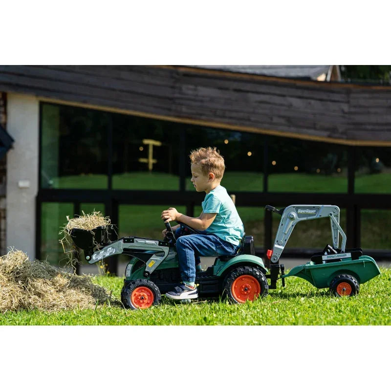 FALK Farm Lander pojazd traktor z koparko-ładowarką dla dzieci - zabawki-dla-dziewczynki