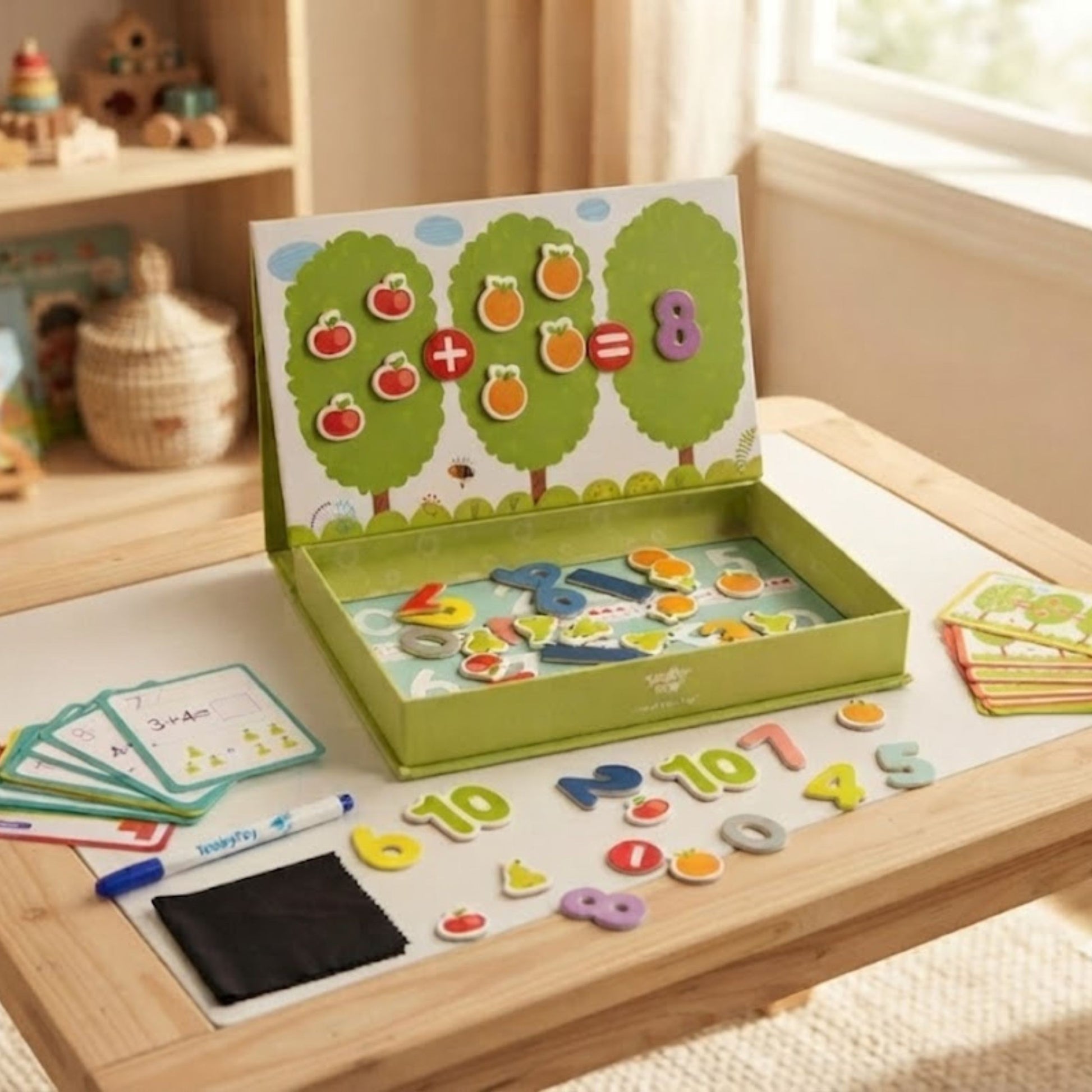3-TOOKY TOY Drewniana Gra Magnetyczna Układanka Montessori dla Dzieci-3