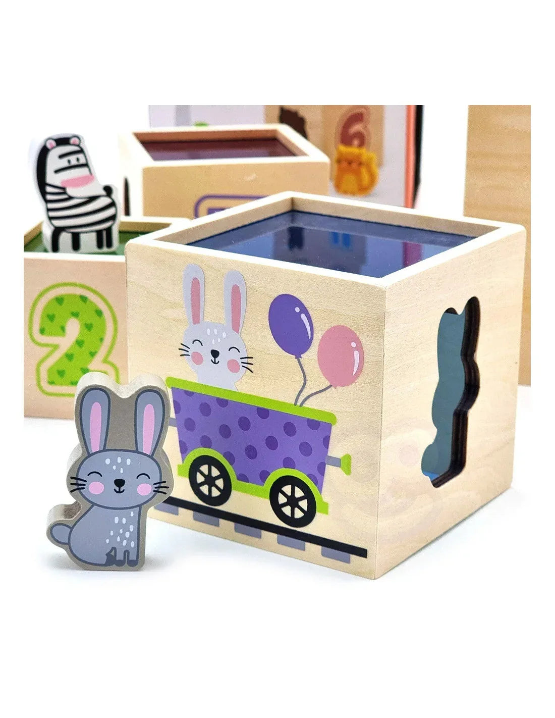 Piramidka edukacyjna VIGA sorter klocki Montessori - zabawki-dla-dziewczynki