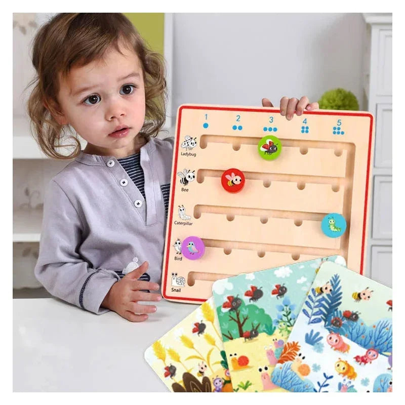 Drewniana zabawka TOOKY TOY Nauka Liczenia Zwierzątka - zabawki-dla-dziewczynki