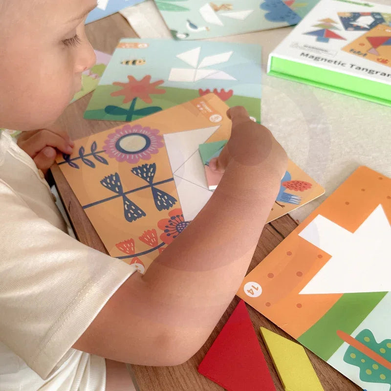 Układanka Tangram TOOKY TOY rozwijanie zdolności manualnych TOOKY TOY Tangram układanka edukacyjna - zabawki-dla-dziewczynki