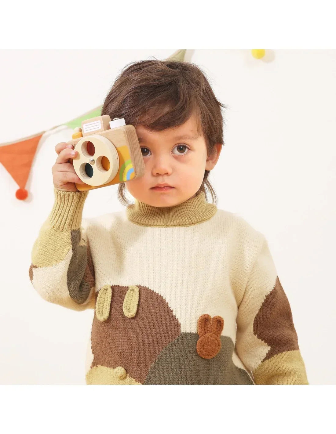 Zabawka Montessori aparat fotograficzny z drewna dla malucha - zabawki-dla-dziewczynki