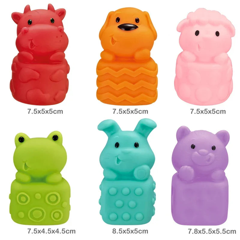 2-WOOPIE BABY Zwierzątka Sensoryczne Miękkie Zestaw 6 szt-2