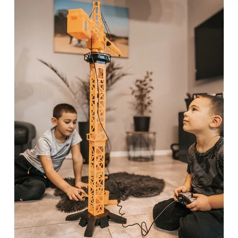 Zdalnie sterowany dźwig z akcesoriami budowlanymi - zabawki-dla-dziewczynki