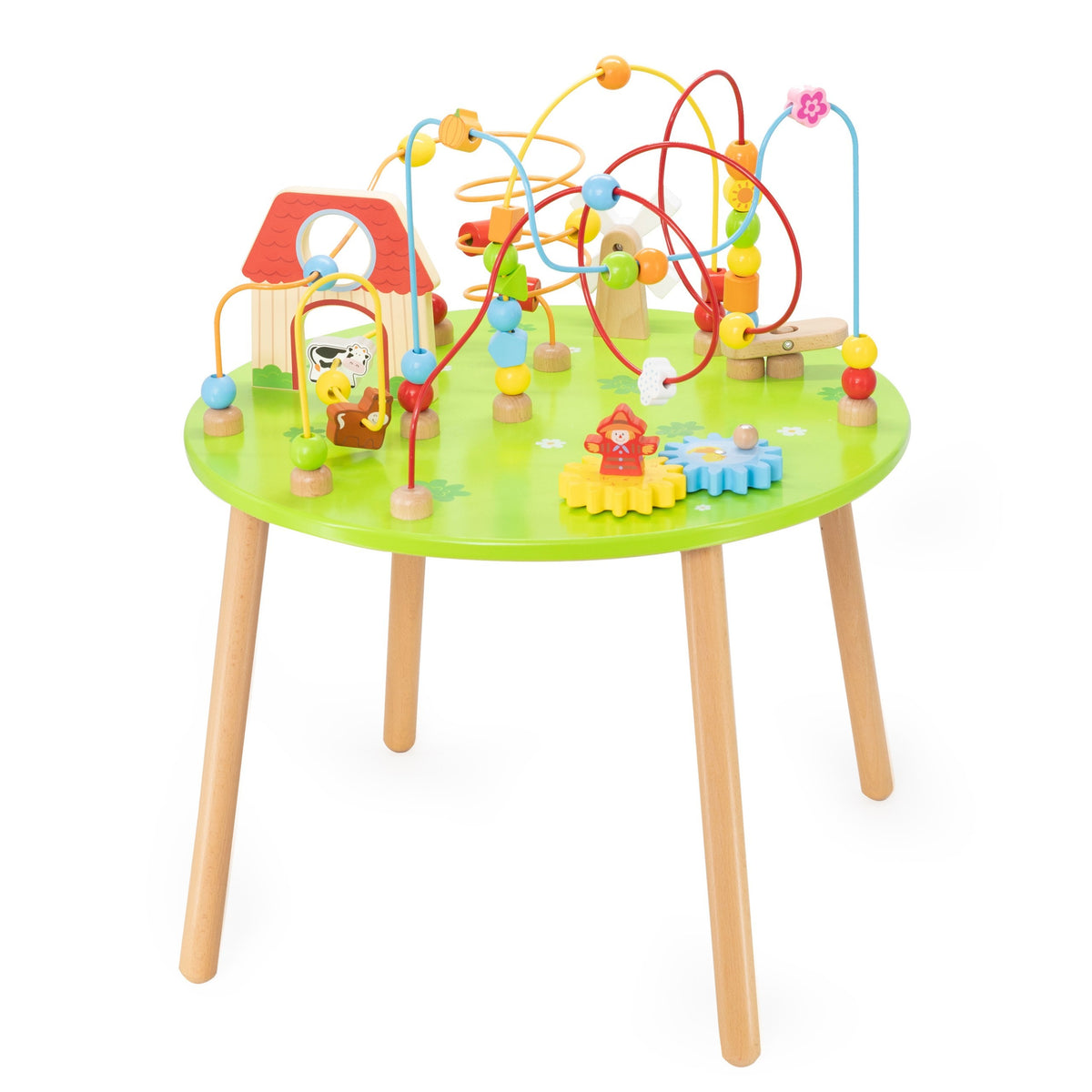 8-Viga Drewniany Stolik Edukacyjny Sensoryczny Przeplatanka XXL Montessori-8