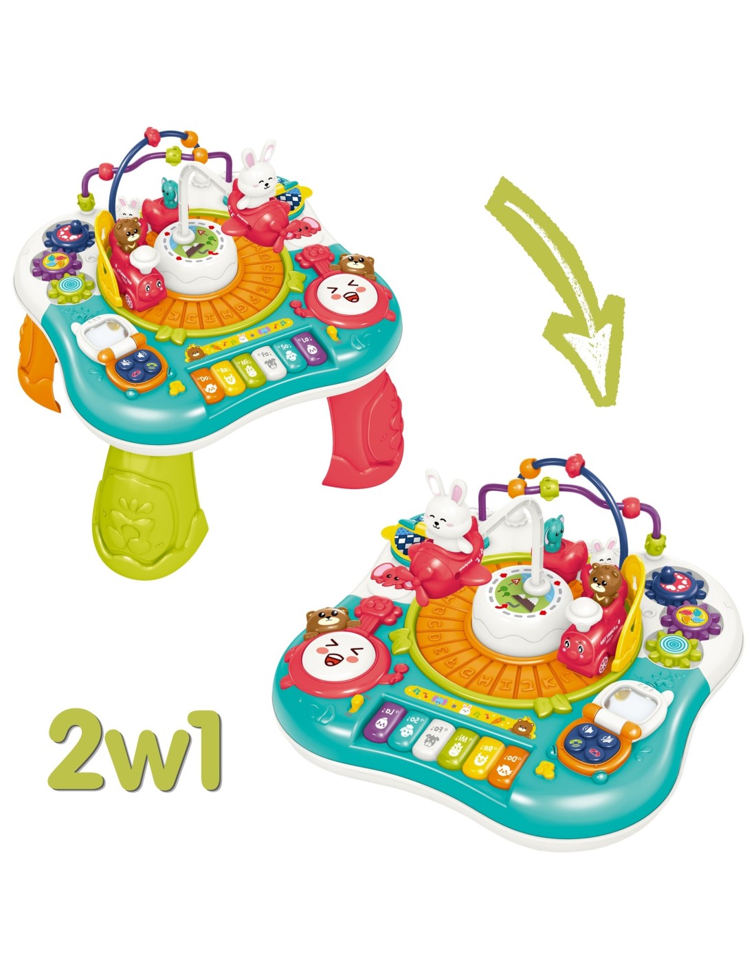 5-WOOPIE BABY Stolik Edukacyjny Interaktywny 2w1 Pianinko Dźwięki-5