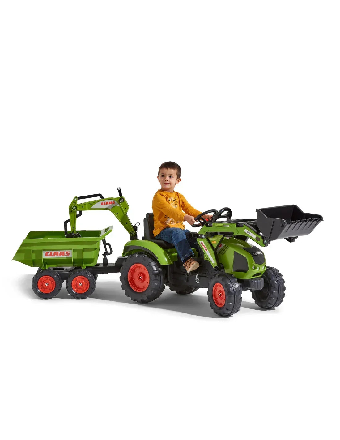 Traktor na pedały z przyczepą wywrotką FALK CLAAS - zabawki-dla-dziewczynki