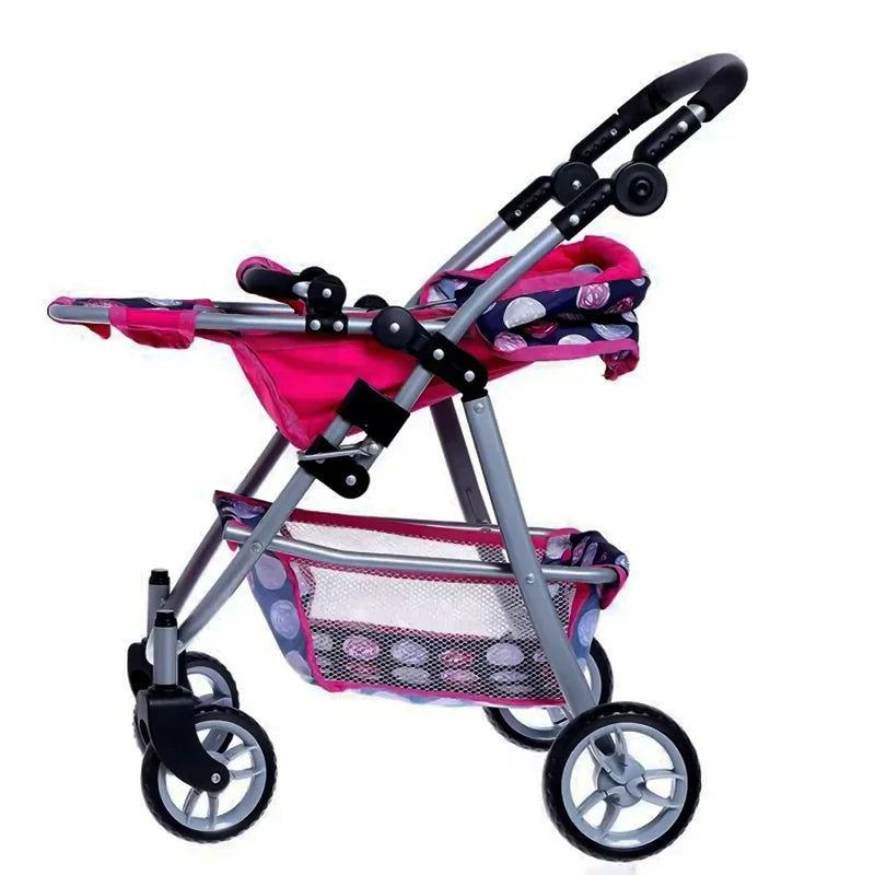 WOOPIE ROYAL Wózek dla Lalek Regulowane Siedzisko 4 Koła - zabawki-dla-dziewczynki