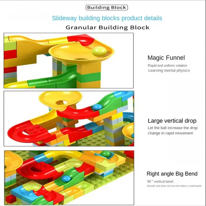 WOOPIE Tor Kulkowy Kulodrom Zjeżdżalnia dla Kulek Konstrukcja 340 el. - zabawki-dla-dziewczynki