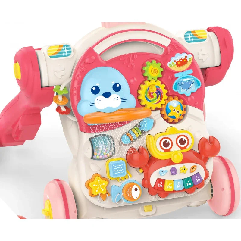 WOOPIE BABY Pchacz Chodzik Stolik Edukacyjny Hulajnoga Jeździk 4w1 - zabawki-dla-dziewczynki