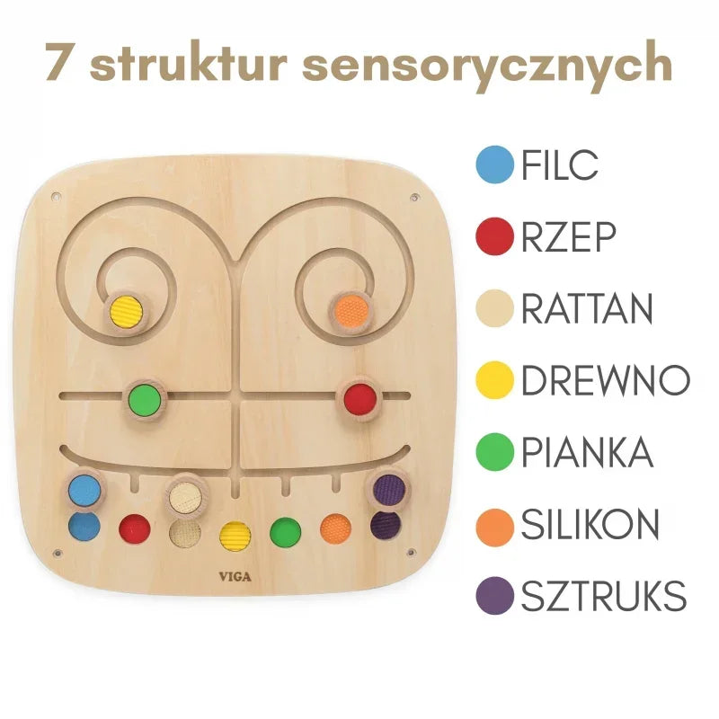 Drewniana tablica VIGA labirynt zabawka rozwijająca kreatywność - zabawki-dla-dziewczynki