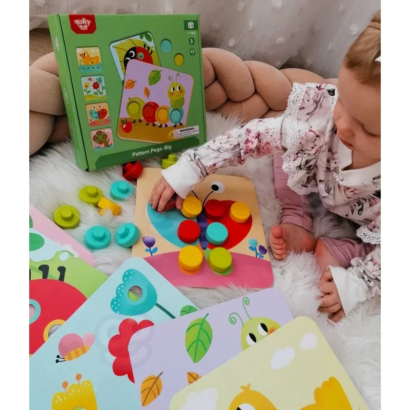 Układanka TOOKY TOY zwierzęta klocki dopasuj nauka kolorów i kształtów - zabawki-dla-dziewczynki