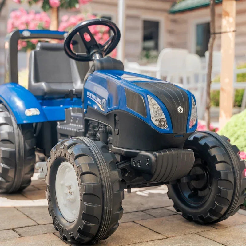 FALK traktor dziecięcy New Holland z przyczepką - zabawki-dla-dziewczynki