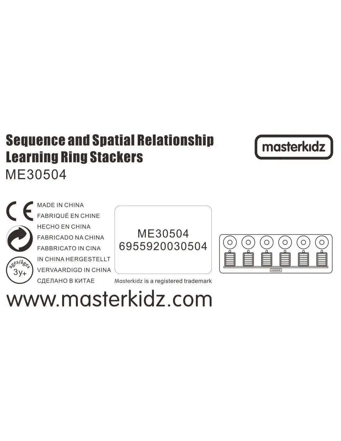 7-MASTERKIDZ Układanka Nauka Liczenia i Kolorów Sorter Montessori-7