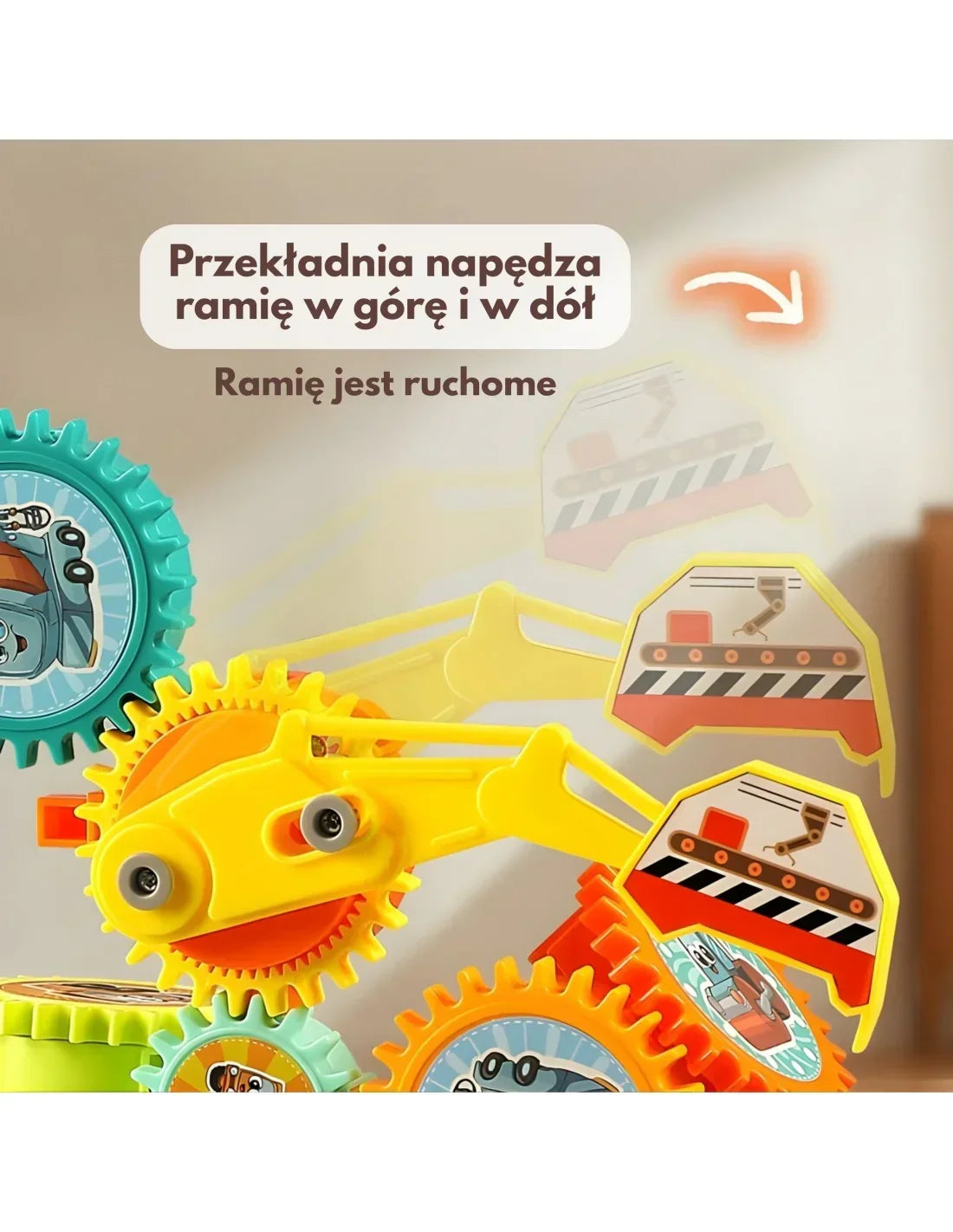 Klocki STEM WOOPIE zębatki interaktywny zestaw