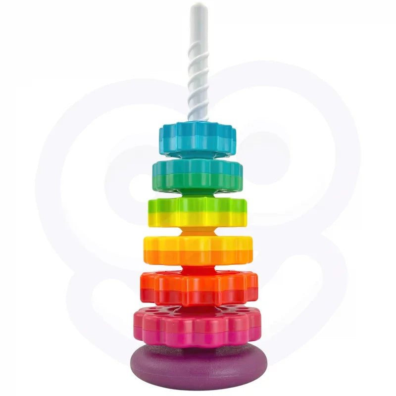 WOOPIE BABY Edukacyjna Piramidka Zakręcona Wieża - zabawki-dla-dziewczynki