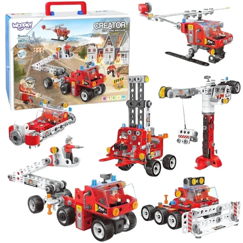 WOOPIE Zestaw Konstrukcyjny Creator City Fire Brigade - zabawki-dla-dziewczynki