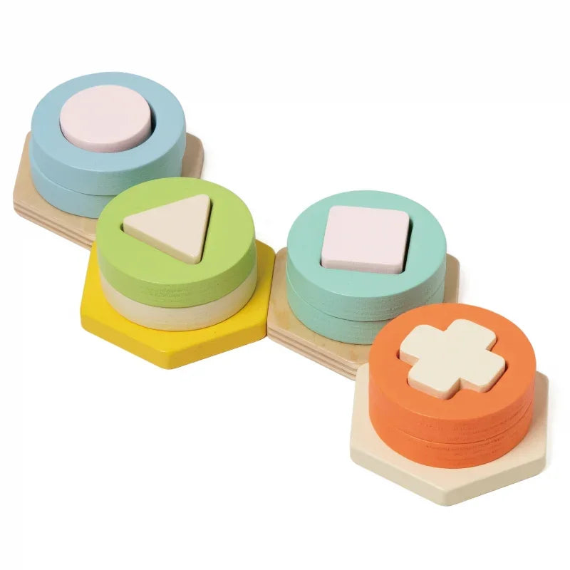 CLASSIC WORLD Sorter Montessori Kształtów i Kolorów Układanka Wieża - zabawki-dla-dziewczynki