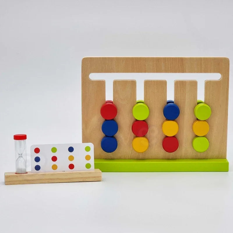 Kolorowa układanka TOOKY TOY gra logiczna edukacyjna - zabawki-dla-dziewczynki