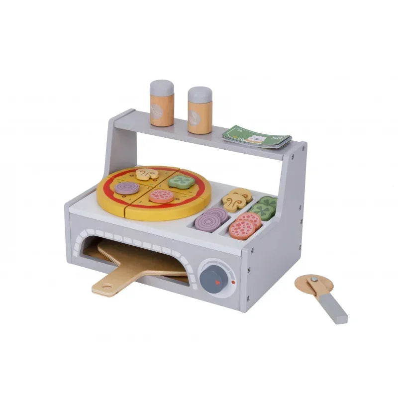 Pizzeria TOOKY TOY drewniany piec do pizzy zabawka edukacyjna - zabawki-dla-dziewczynki