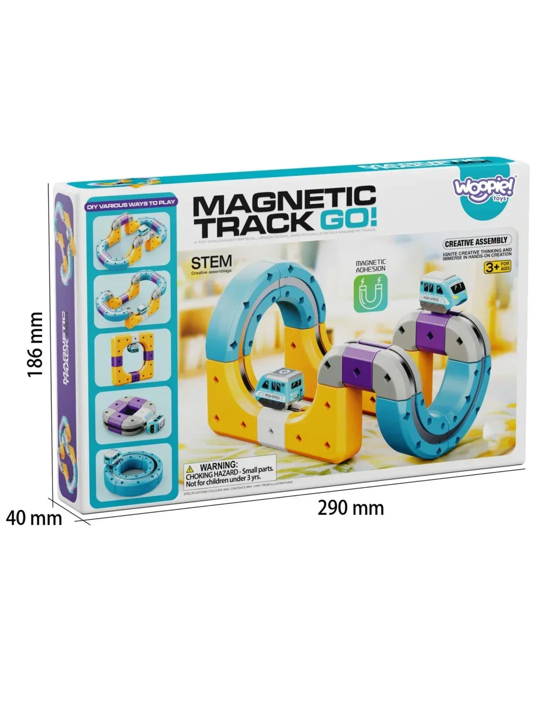 WOOPIE magnetyczna kolejka dla dzieci zestaw konstrukcyjny