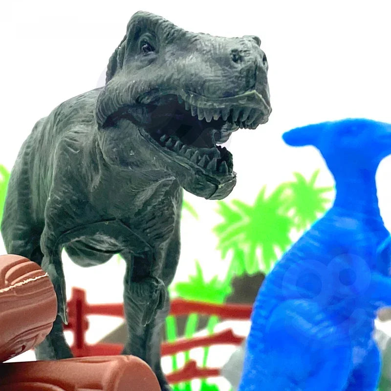 zabawka dinozaur figurka T-Rex i niebieski dinozaur, zabawki dla dzieci kreatywne