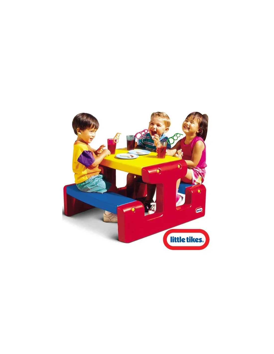 1-LITTLE TIKES Stół Stolik Piknikowy Czerwono Żółto Niebieski-1