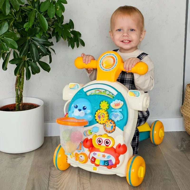 WOOPIE BABY Pchacz Chodzik Stolik Edukacyjny Hulajnoga Jeździk 4w1 - zabawki-dla-dziewczynki