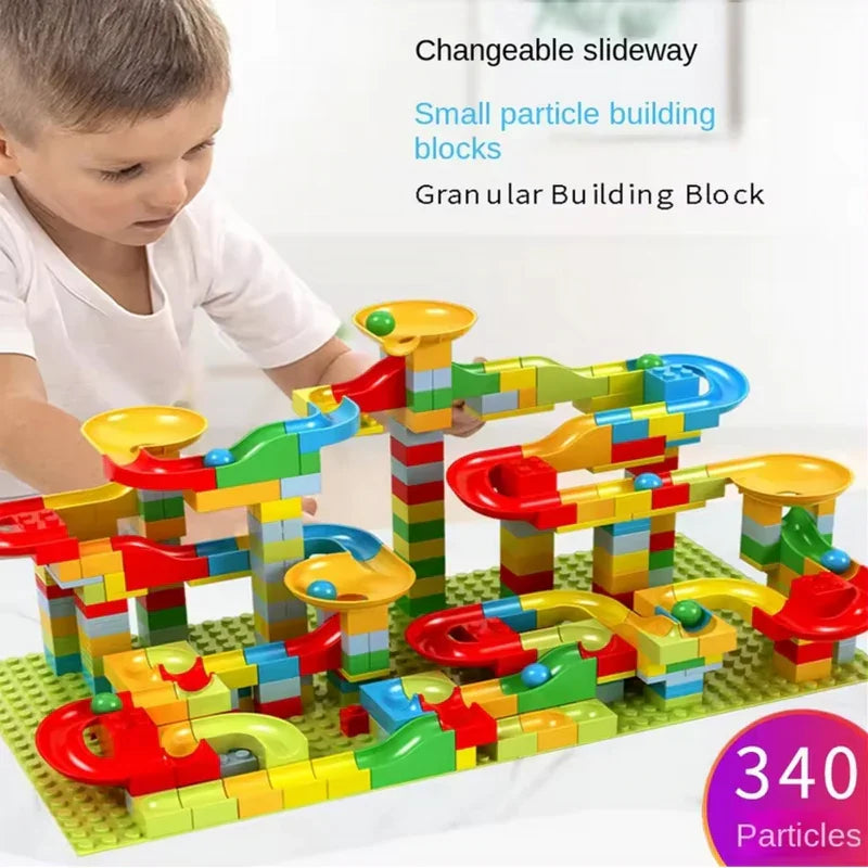 WOOPIE Tor Kulkowy Kulodrom Zjeżdżalnia dla Kulek Konstrukcja 340 el. - zabawki-dla-dziewczynki