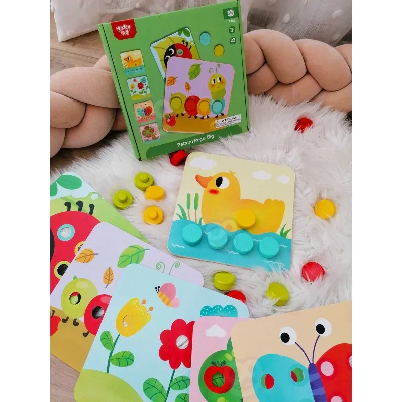TOOKY TOY układanka klocki edukacyjne zwierzęta nauka kolorów kształtów - zabawki-dla-dziewczynki