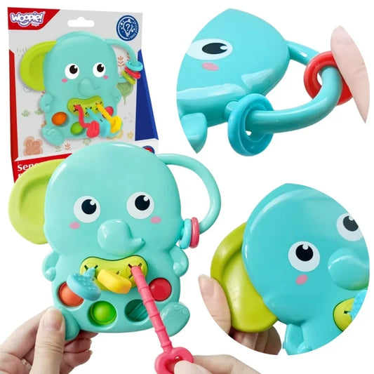 WOOPIE BABY Gryzak Sensoryczny Słonik Montessori 4w1 - zabawki-dla-dziewczynki