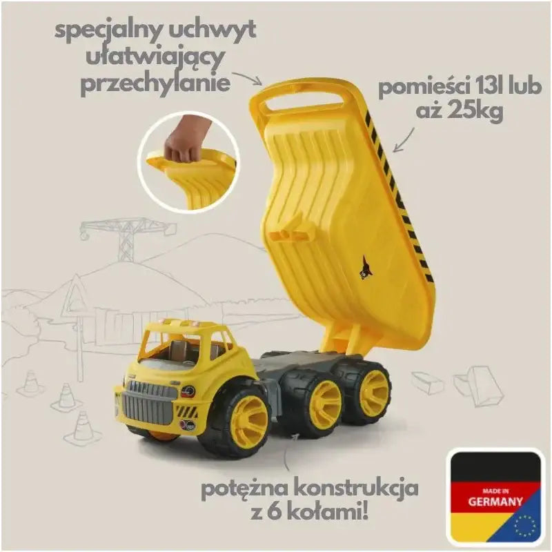BIG Mega Wywrotka Power Worker ergonomiczny i bezpieczny pojazd - zabawki-dla-dziewczynki