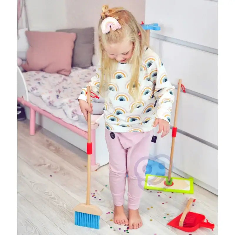 Zestaw TOOKY TOY do sprzątania drewniany 6 elementówki - zabawki-dla-dziewczynki