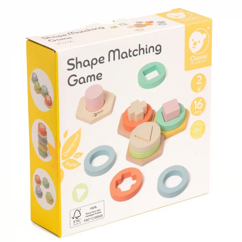 CLASSIC WORLD Sorter Montessori Kształtów i Kolorów Układanka Wieża - zabawki-dla-dziewczynki