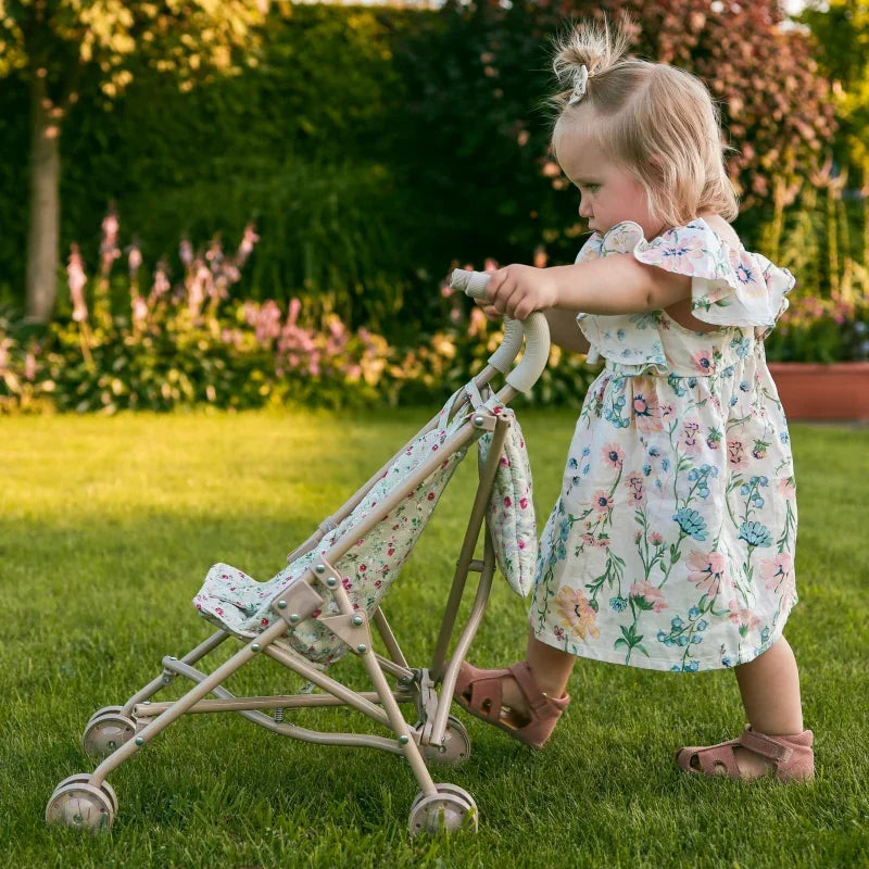 WOOPIE ROYAL Wózek Spacerówka Dla Lalek w Kwiatki - zabawki-dla-dziewczynki