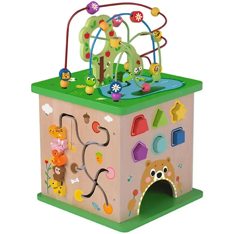 TOOKY TOY Kostka Edukacyjna Sorter Labirynt Przeplatanka Zwierzątka - zabawki-dla-dziewczynki