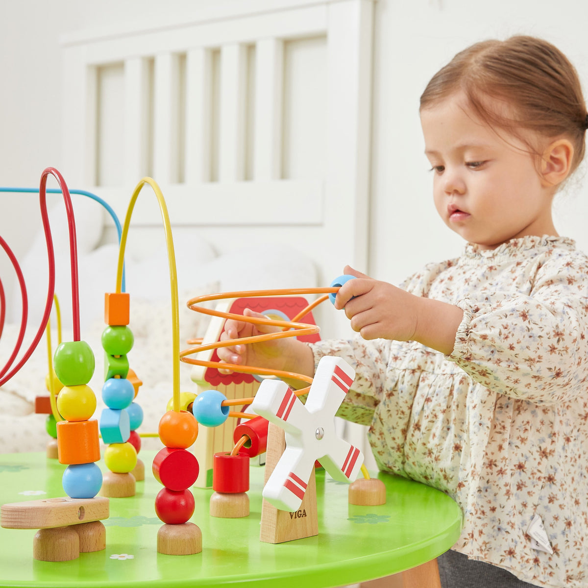 2-Viga Drewniany Stolik Edukacyjny Sensoryczny Przeplatanka XXL Montessori-2