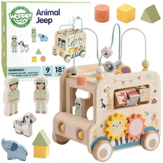 WOOPIE GREEN Kostka Aktywności drewniana zabawka edukacyjna - zabawki-dla-dziewczynki