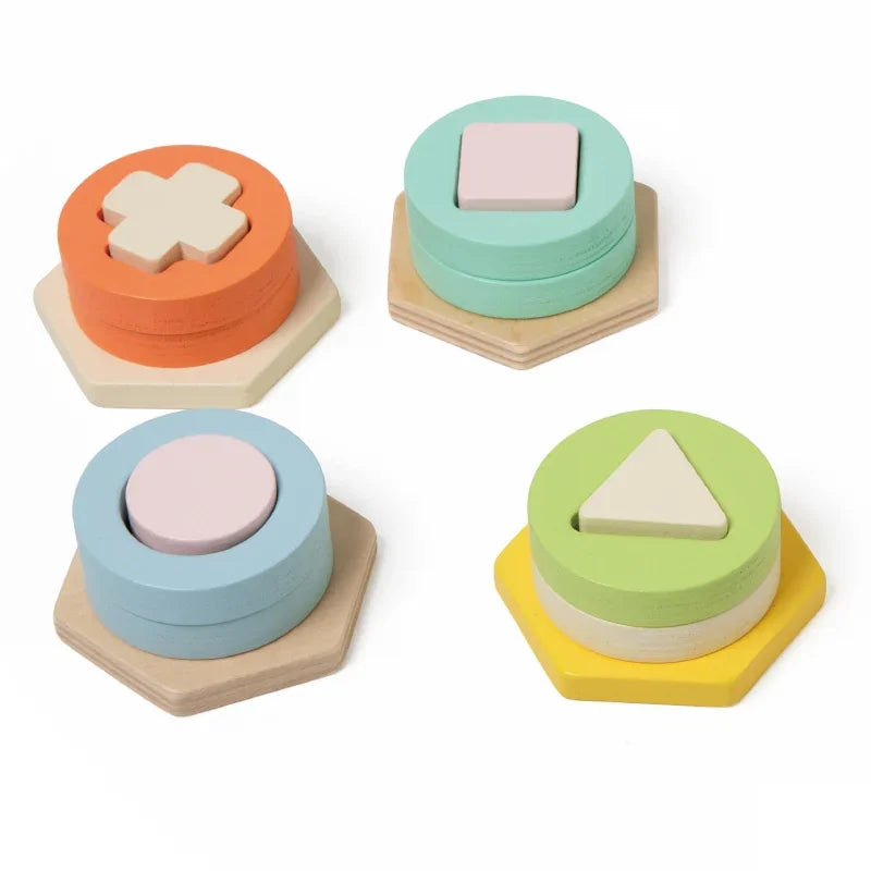 CLASSIC WORLD Sorter Montessori Kształtów i Kolorów Układanka Wieża - zabawki-dla-dziewczynki