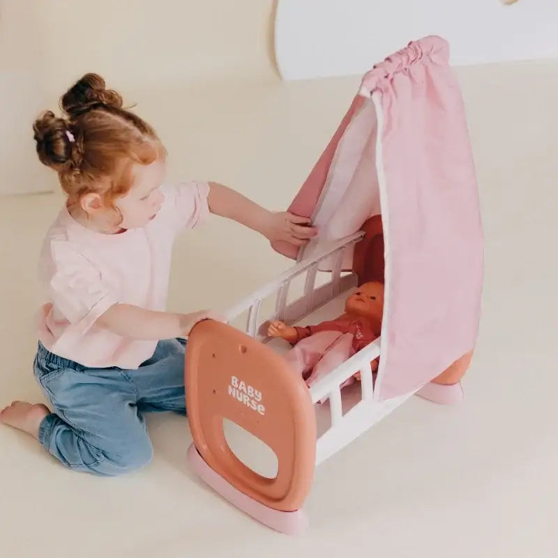 Smoby Baby Nurse kołyska z baldachimem do zabawy dla maluchów - zabawki-dla-dziewczynki