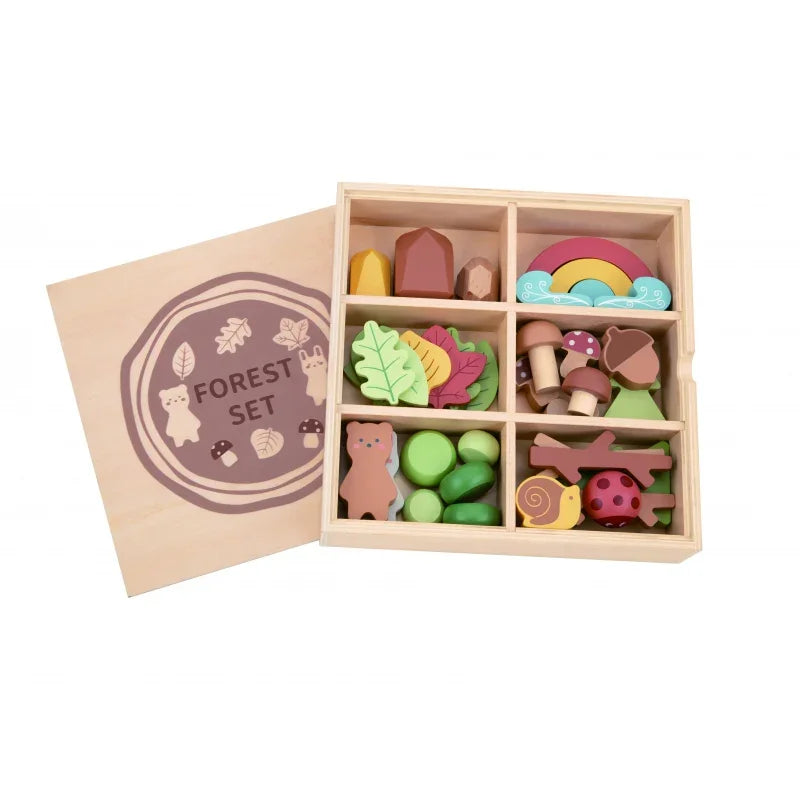 TOOKY TOY Zestaw Leśny Układanka w Stosy Klocki Figurki - zabawki-dla-dziewczynki