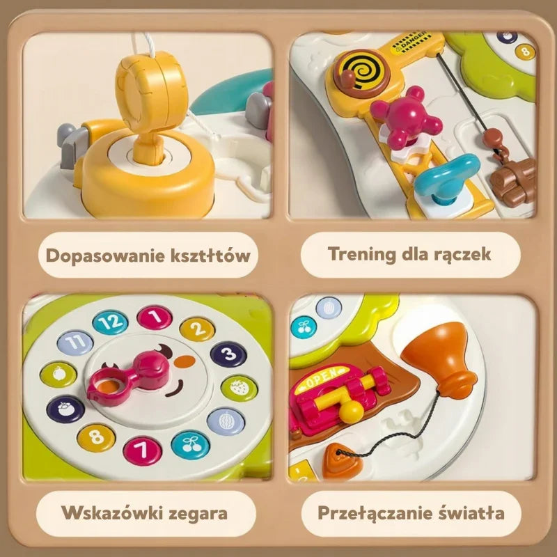 WOOPIE Tablica Montessori Manipulacyjna Sensoryczna Interaktywna dla Malucha - zabawki-dla-dziewczynki