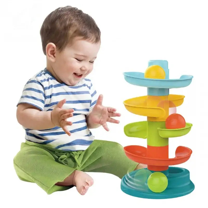 WOOPIE BABY kulodrom kolorowy tor spirala z kulkami  - zabawki-dla-dziewczynki