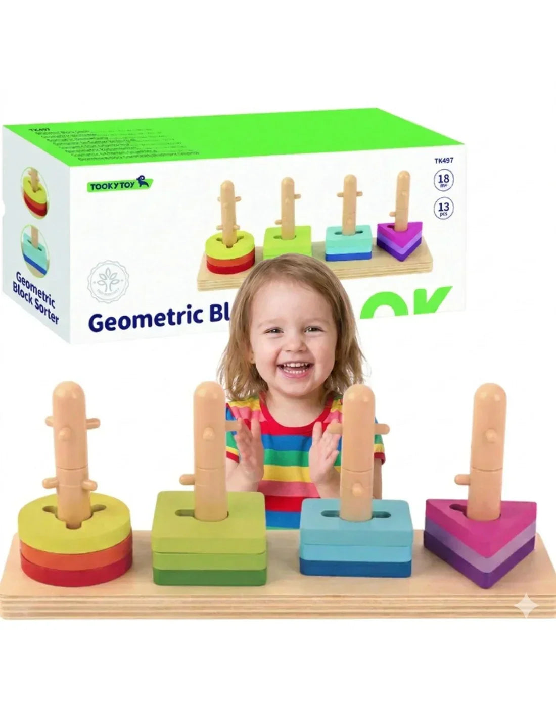 TOOKY TOY sorter Montessori rozwijający logiczne myślenie