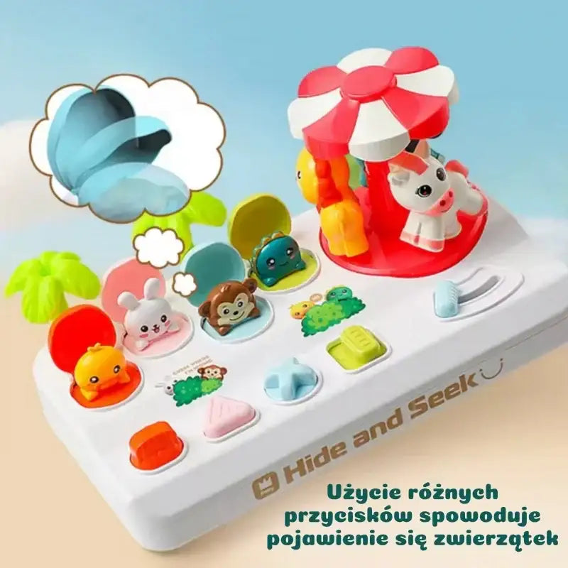 WOOPIE BABY Wyskakujące Zwierzątka Pop Up Karuzela Zabawka Interaktywna - zabawki-dla-dziewczynki