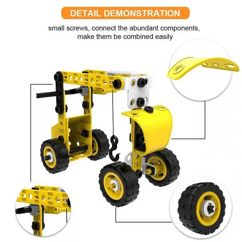 WOOPIE Pojazdy Zestaw Konstrukcyjny 8w1 Klocki STEAM - zabawki-dla-dziewczynki