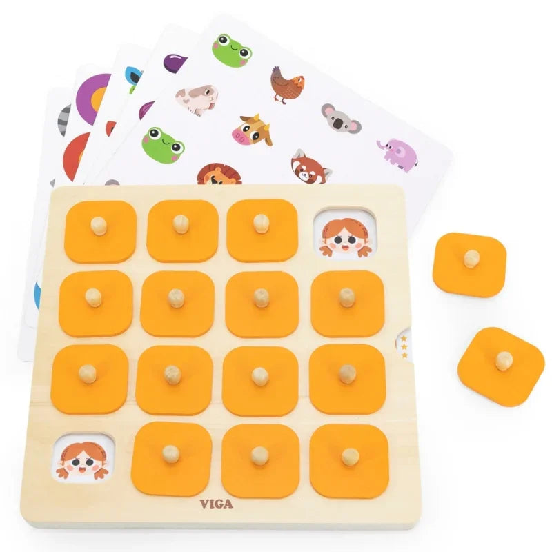 Viga Memory Gra Pamięciowa Zgadnij Obrazki 10 Kart Montessori - zabawki-dla-dziewczynki